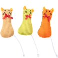 thumbnail image 1 of Cat Chew Toy Cartoon Knitted Kitten Play Toy Pet Interactive Toy with Long Rope, 1 of 10