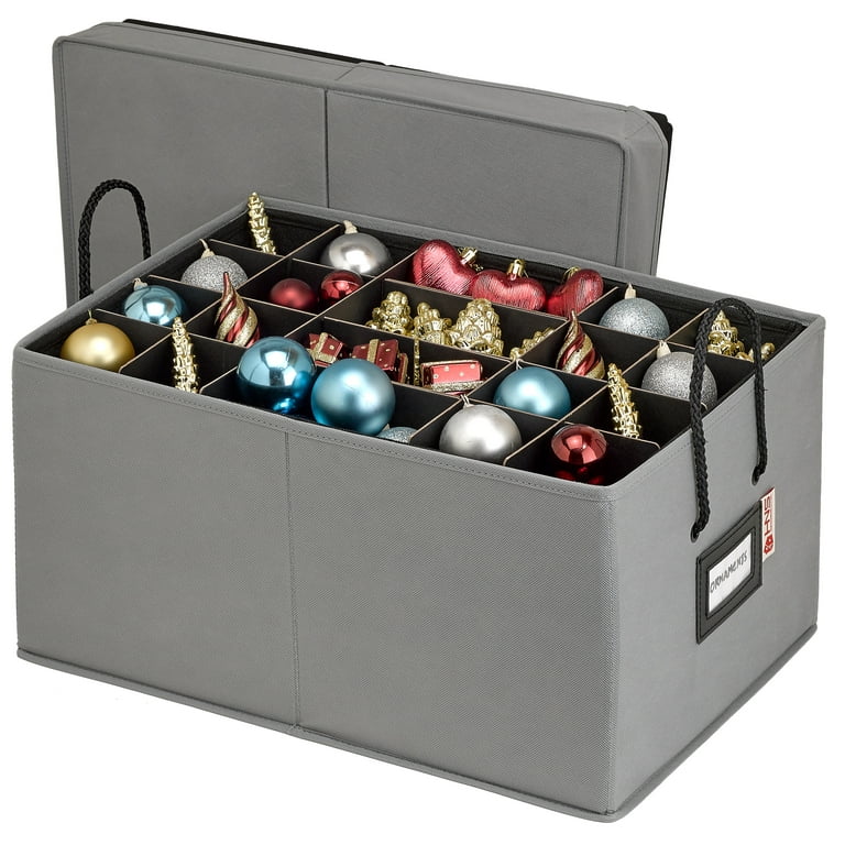 612 Vermont Christmas Ornament Storage Box with Adjustable Acid