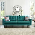 thumbnail image 3 of Modway Empress Upholstered Fabric Sofa in Teal, 3 of 4