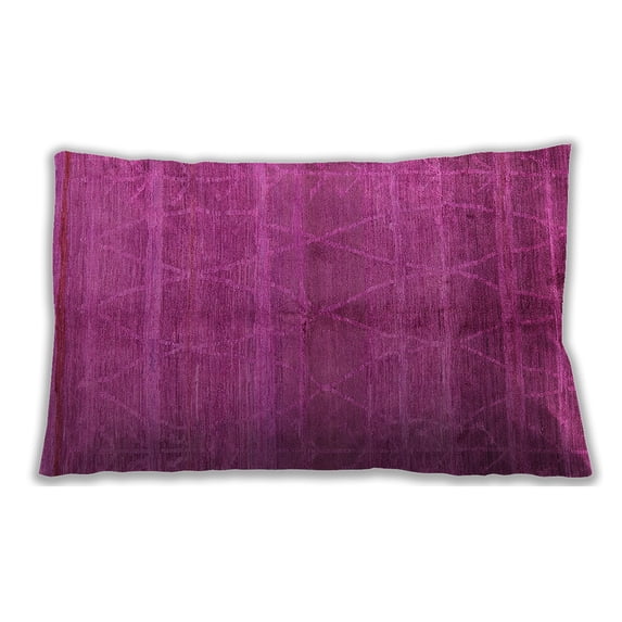 Ahgly Company Outdoor Rectangular Mid-Century Modern Lumbar Throw Pillow, 13 inch by 19 inch