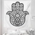 thumbnail image 1 of Hamsa Tapestry, Hamsa Hand Inner Eye Image Evil Eyes Bless You Oriental Eastern Art Print, Fabric Wall Hanging Decor for Bedroom Living Room Dorm, 5 Sizes, White Black, by Ambesonne, 1 of 1