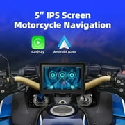 5 Inch Motorcycle Navigation Carplay Multimedia Portable Player Touch Screen Display Wireless Android Auto