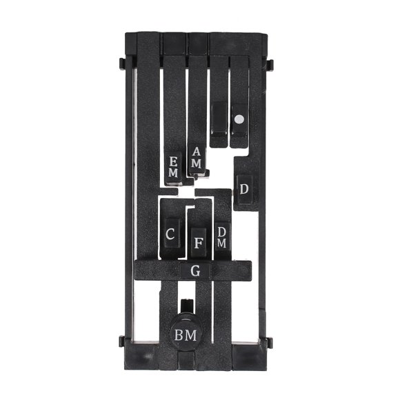 Guitar Chord Trainer for Beginners - Essential Learning Tool for Acoustic and Electric Guitars, Model GL612 in Black, Includes Fretboard Chart and Accessories