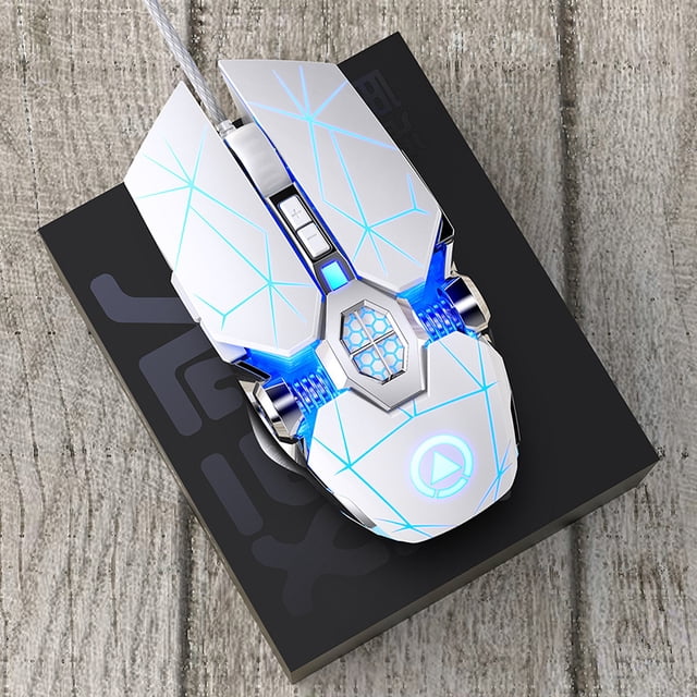 RGB Souris de Jeu Filaire, 7 Boutons Programmables, 4 DPI Réglables, Souris de Jeu Ergonomique pour Ordinateur Portable