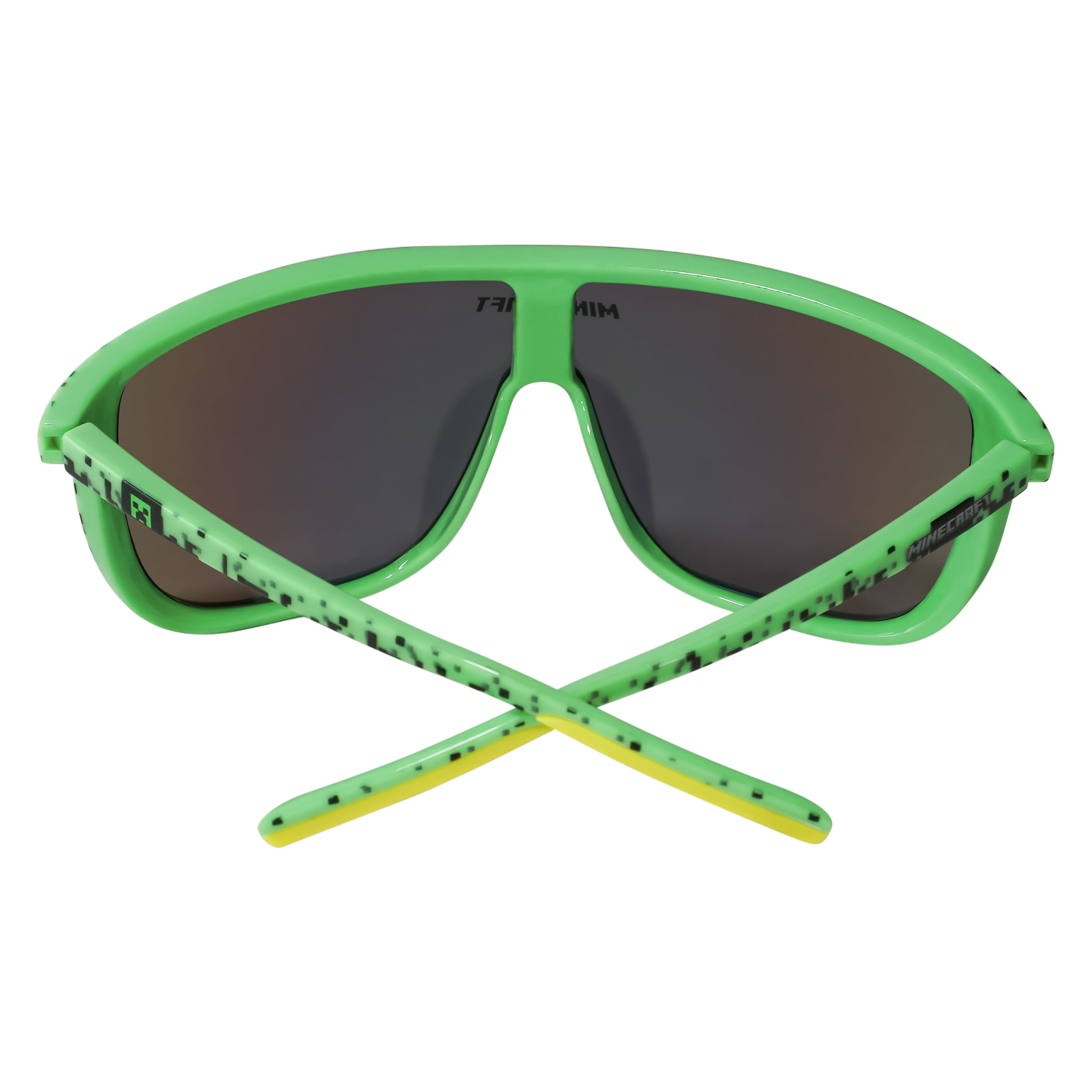 Minecraft Green Pixel Sports Wrap Kids Sunglasses - Arkaid by Sun-Staches