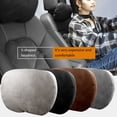 thumbnail image 4 of kanaroous Plush Car Headrest Universal Washable S Shape Relaxing Breathable Zipper Detachable Automotive Vehicle Cushion Beige, 4 of 6