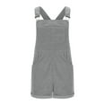 thumbnail image 4 of Xuyuer Women's Multi-Pocket Strap Shorts - Casual Romper, Pants for Women, 4 of 6
