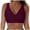 Wine, variant on Wamejoo Women Underwire Full Coverage Bikini Top Only Criss Cross Push Up Swim Crop Top Tie Back Bathing Suit (Coffee, M)