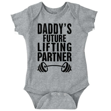 Cute Daddy's Future Lifting Partner Bodysuit Jumper Boys Infant Baby Brisco Brands 12M