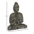 thumbnail image 4 of DecMode 13"W, 16.25"H Dolomite Eclectic Buddha Sculpture, Brown Colored, 4 of 9