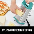 thumbnail image 6 of GORILLA GRIP Cheese Grater, BPA Free Stainless Steel Box Graters, Cheeses Shredder, Turquoise, 6 of 10