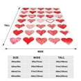 thumbnail image 3 of Mohdy Valentine's Day Blanket Red Heart Blanket B,Love Hearts Throw Blanket Soft Lightweight Flannel Blanket Wedding Anniversary Birthday for Wife Anti Pilling Blankets for Bed Sofa Couch Chair, 3 of 7