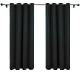 thumbnail image 3 of 52" x 63" Solid Thermal Insulated Blackout Curtain Panel Darkening Window Curtains w/8 Grommets/Rings (1 Panel), 3 of 5