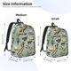 thumbnail image 2 of Easygdp Vintage Farm Animals Mochila de Lona Resistente para Laptop, Compatible con Laptops de 15 a 17 pulgadas, Ideal para Escuela, Trabajo y Viajes-Medium, 2 of 5