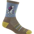 thumbnail image 4 of Darn Tough Women's Critter Club Micro Crew Lightweight Hiking Socks with Cushion, Medium, Moss / Bark (Variety Pack), 4 of 8