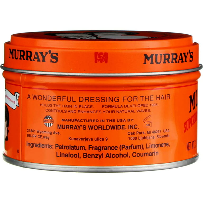 Murray's Superior Hair Dressing Pomade Enhances Natural Waves, 3 oz, 5 Pack  