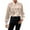 Beige, variant on Womens Vintage Long Sleeve Ruffled Blouse Dressy Casual Button Down Work Office Shirt Basic Business Tops