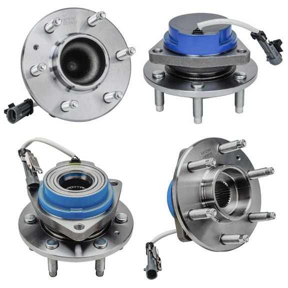 Detroit Axle - Front and Rear Left and Right Side Wheel Hub Bearings Replacement for 2004 2005 2006 2007 Cadillac CTS SRX - 4pc Set