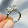 thumbnail image 4 of Silver 2Ct Pear Cut Diamond Women's Engagement Ring 14K White Gold Plated, 4 of 4