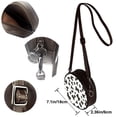 thumbnail image 5 of Leather Shoulder Round Bag 7.1×2.36in Fashion Casual Crossbody Bag Shoulder Bag For Work Travel Business Shopping Date Simple Cow-Print Pattern1_1, 5 of 5