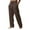 Brown #5, variant on Dresfit Wide Leg Pants for Men Spring Side Buckles Linen Sweatpants Cotton Big and Tall Beach Joggers 2026 Breathable Straight Sports Trousers with Pockets Black 3XL