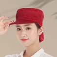 thumbnail image 2 of QURATI Waiter Hats for Women, Chef Hats-Kitchen Baker Cooking Hair Nets Food Service Caps for Adults Mens Hats Red, 2 of 4