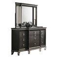 thumbnail image 3 of Lavish 6 Piece Gray Bedroom Set with Light up Headboard in Queen Size, 3 of 12