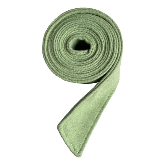 yuksok Women Artificial Wool Overcoat Waist Belt Waist Band Casual Trench Coat Belt Light Green