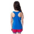 thumbnail image 5 of Dc Comics Girls' Superman Classic Logo Racerback Tank Shorts Pajama Set, 5 of 7