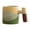 B, variant on Small Ceramic Tea Cup with Wooden Handle Shatterproof Coarse Pottery for Coffee or Tea Multicolor Gradient Glaze 1 Piece