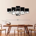 thumbnail image 3 of Elephant Stock Miami Skyline Bw Wall Art - Horizontal Multi Panel Canvas - Living Room Wall Decor - City Multi Panel - Black And Gray Decor - 80" x 36", 3 of 8