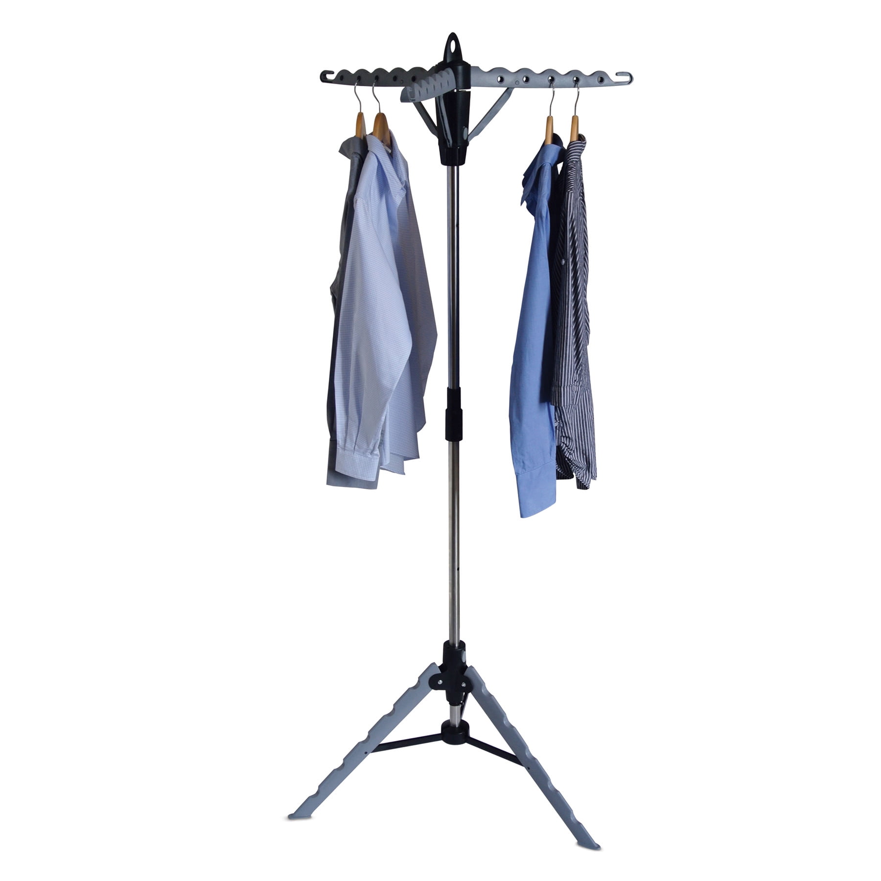 Homz Foldable Tripod Steel Drying Rack, Black