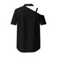 thumbnail image 4 of Gibobby Playera Manga Corta para Mujer Camiseta manga corta con hombros descubiertos y cuello inclinado Sexy verano para mujer(Negro,M), 4 of 5