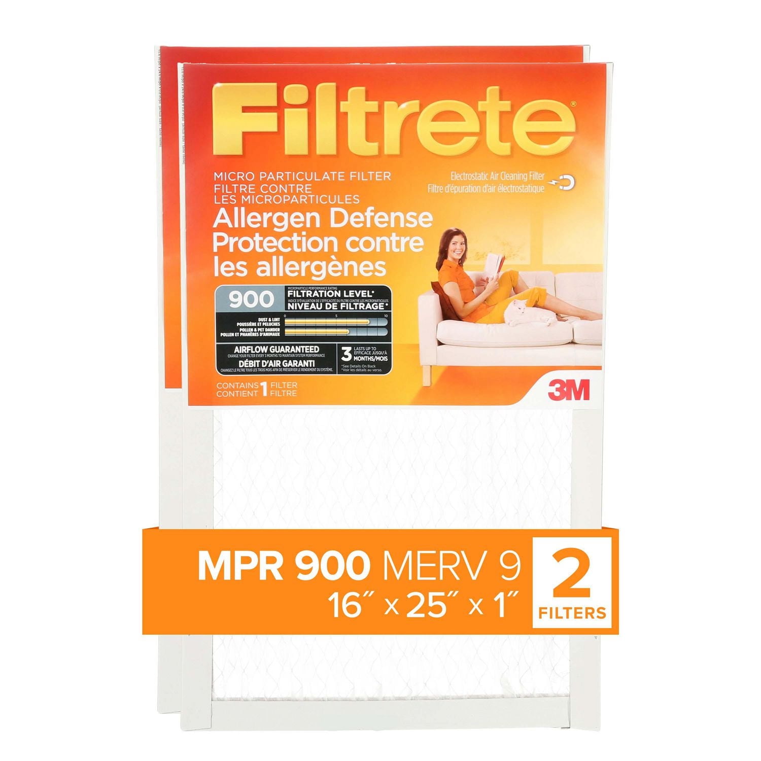Micro filtre Filtrete pour la réduction des particules « Protection contre les allergènes » Prot. allergènes Filtrete(MC)