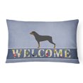 thumbnail image 1 of Carolines Treasures BB5570PW1216 Rottweiler Welcome Canvas Fabric Decorative Pillow, 1 of 3