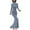 Blue, variant on FcBaudy Long Sleeve Round-Neck Ankle Dress,Summer Dresses for Women Fashion Women Comfortable Pullover Solid Color Lower Back Wrap Buttocks Long Sleeve Round-Neck Ankle Dress Women Dress