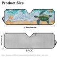 thumbnail image 6 of Uorisanigo Beach Turtle Starfish Windshield Sun Shade for 2007-2023 Wrangler Rubicon Sahara TJ JK JKU 2 Door & 4 Door-UV Rays Blocker Sun Visor Shade Car Sunshade Keep Your Vehicle Cool, 6 of 7