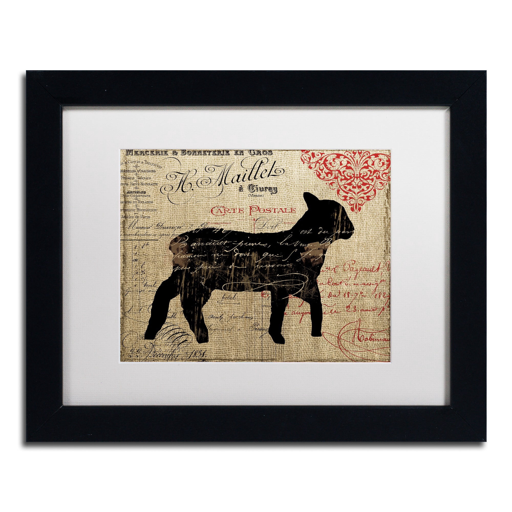 Trademark Fine Art "Paris Farms III" Canvas Art by Color Bakery, White Matte, Black Frame