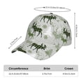 thumbnail image 3 of Baseball Cap, green plaid Moose tree Sun Hats for Men Women, Adjustable Golf Dad Hat for Outdoor Activities, 3 of 7