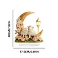 thumbnail image 3 of JoyMoreHome Moon Tabletop Ornament, Sheep Display 2D Plane Housewarming Gift, Interior Design Centerpiece Table Decoration for Living Room, Tabletop & Home, 3 of 8
