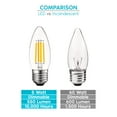 thumbnail image 6 of Luxrite Edison Candelabra LED Bulb Clear Glass, 5W=60W, 550 Lumens, 2700K Warm White, E26, Dimmable, UL Listed 12-Pack, 6 of 7