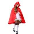 thumbnail image 4 of XXWXYD Little Red Riding Hood Dress for Girls and Kids Halloween 𝖥airytale Storybook Character 𝖢osplay Dress with Hooded Cloak 3-13 Years, 4 of 8