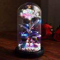 thumbnail image 1 of Cadena de luces LED de cristal con forma de rosa artificial, regalo de San Valentín, simulación de flores, cubierta de cristal, luz LED, 1 of 7