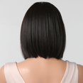 thumbnail image 4 of Peluca BERON de pelo corto y liso con flequillo, color negro platino, 4 of 5