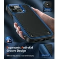 thumbnail image 4 of Leyi for Case iPhone 15 Pro Max, 4 Corners with Airbags, Non-Slip Textured Grip Bumper Support Wireless Charging Military Drop Resistant for pro max Case-Blue, 4 of 7