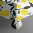 thumbnail image 5 of Yellow Lemon Fruit Leaves White Pattern Square Tablecloth,Waterproof Square Table Cover,Wipeable Spillproof Washable Table Cover for Home Kitchen Party Decor 60"x60"(152x152cm), 5 of 6