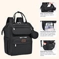 thumbnail image 6 of BabbleRoo Widetop Waterproof Diaper Backpack with Insulated Bottle Pockets, Polyester- Black, 6 of 10