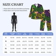 thumbnail image 4 of Salouo Mardi Gras7 Print Button-Front Long Sleeve Pajama Set for Men, Soft 2Pjs Men's Long Sleeve Sleepwear-Large, 4 of 7
