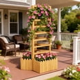 thumbnail image 5 of Foldable Wooden Trellis Planter Box, Ideal for Climbing Plants, Fits Small & Large Spaces, Natural, 5 of 9