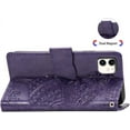 thumbnail image 4 of Compatible with iPhone 11 Wallet Case for Women, Leather Flip Folio with Kickstand Magnetic and Card Holder Protective Case for iPhone 11 Butterfly Purple SD, 4 of 16